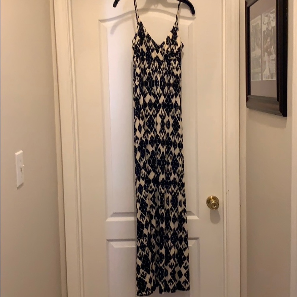 Loft- black abc white maxi dress
